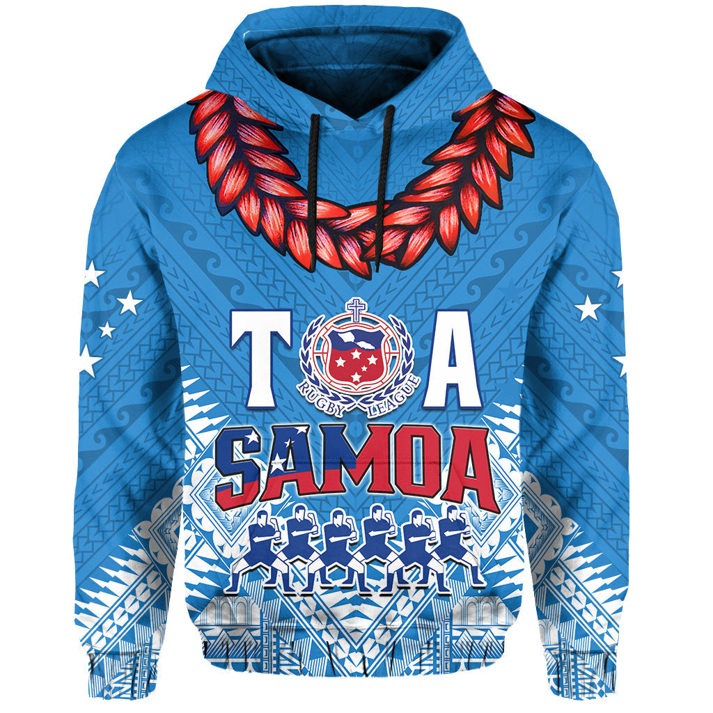 Custom Toa Samoa Rugby Hoodie Manu Siva Tau Style Ulafala LT13