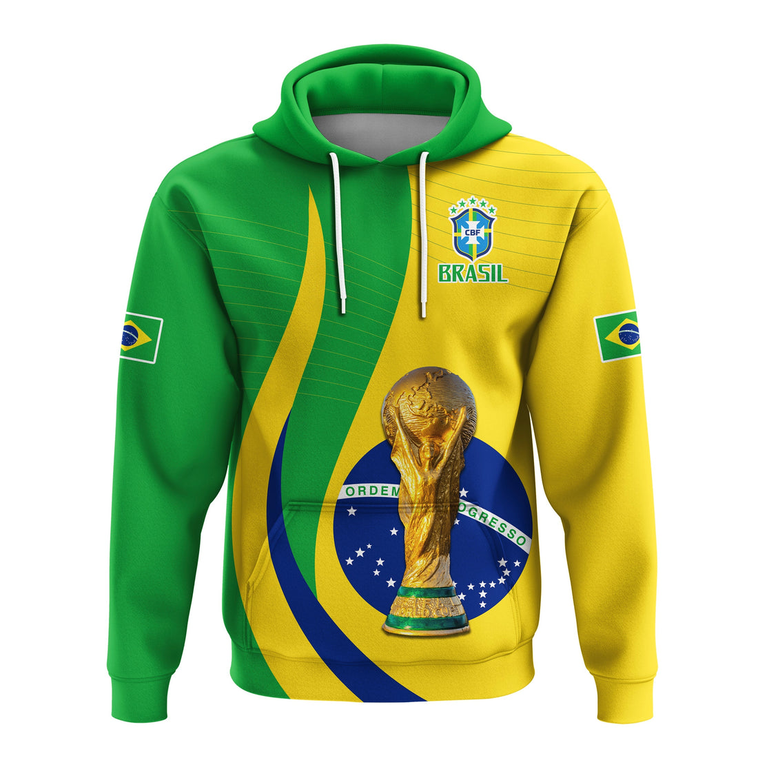 Brazil Football Champions Hoodie Selecao Style Vibe LT13