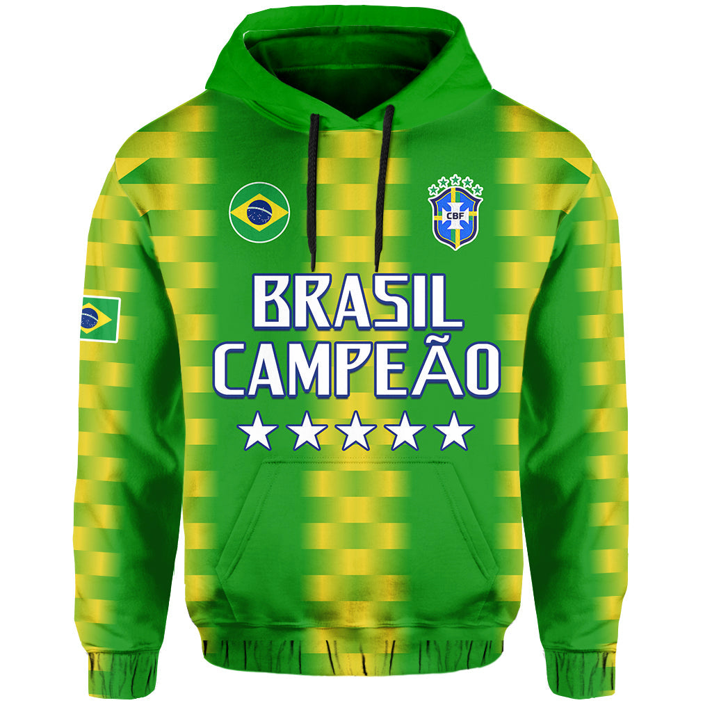 Brazil Football Champions Hoodie Proud Selecao LT13