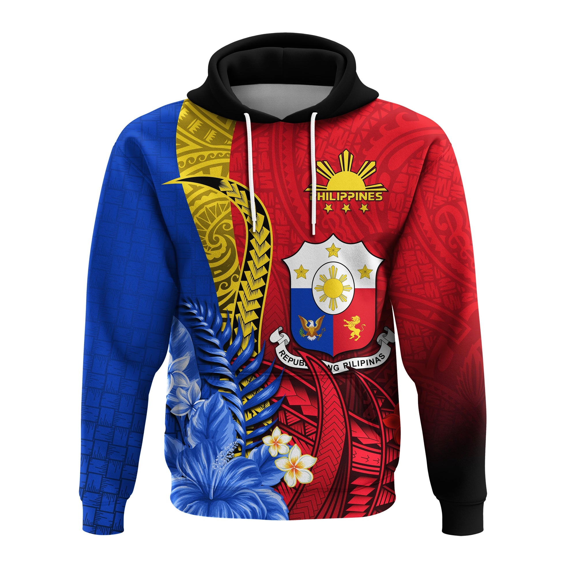 Custom Philippines Sampaguita Hoodie Special Polynesian Sun Filipino LT13