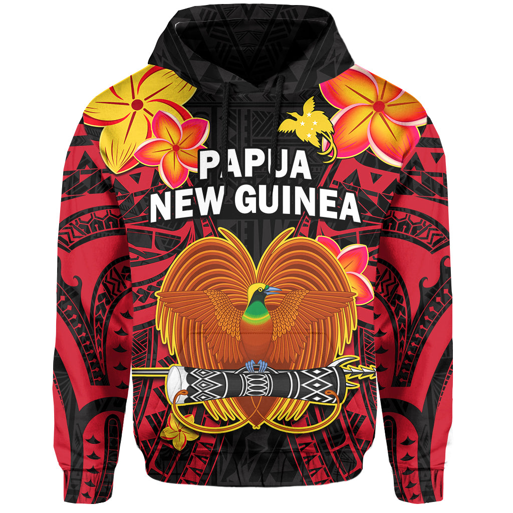 Custom Personalised Papua New Guinea Hoodie PNG Bird Of Paradise Polynesian Pattern LT14