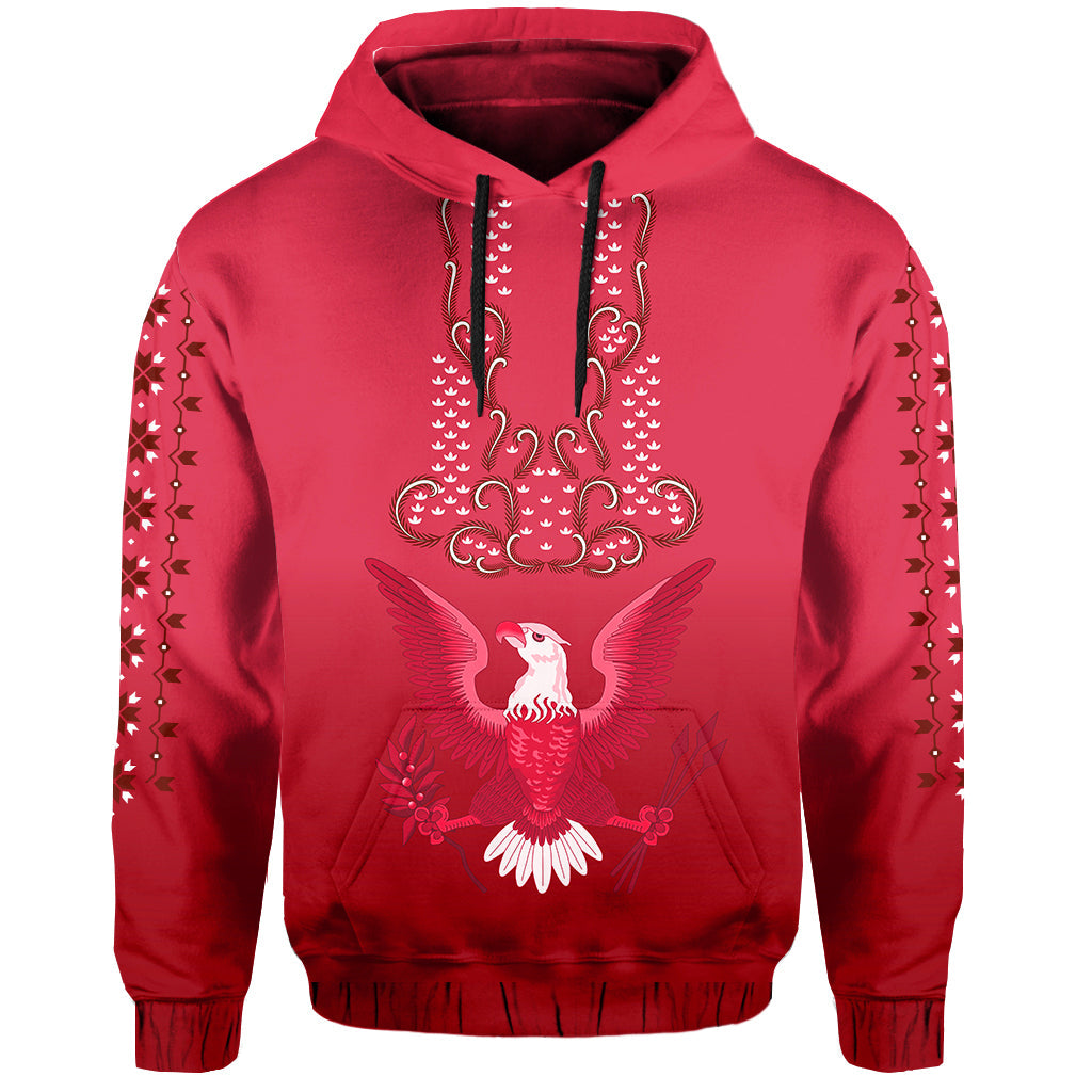Custom Philippines Hoodie Sun Filipino Red Barong LT13