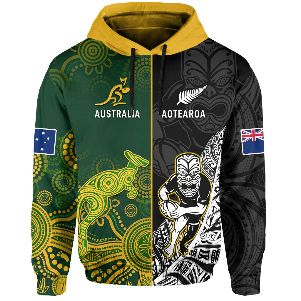 Custom Australia Rugby Mix Aotearoa Rugby Hoodie Wallabies All Black Special Version LT14