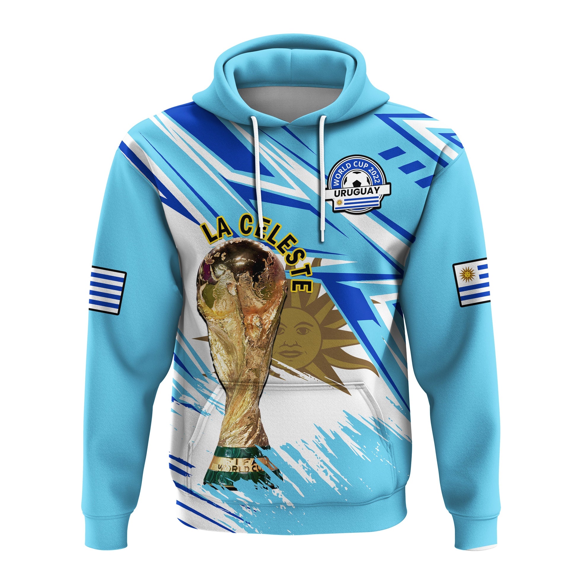 Custom Uruguay Football Hoodie La Celeste WC 2022 Sporty Style LT14