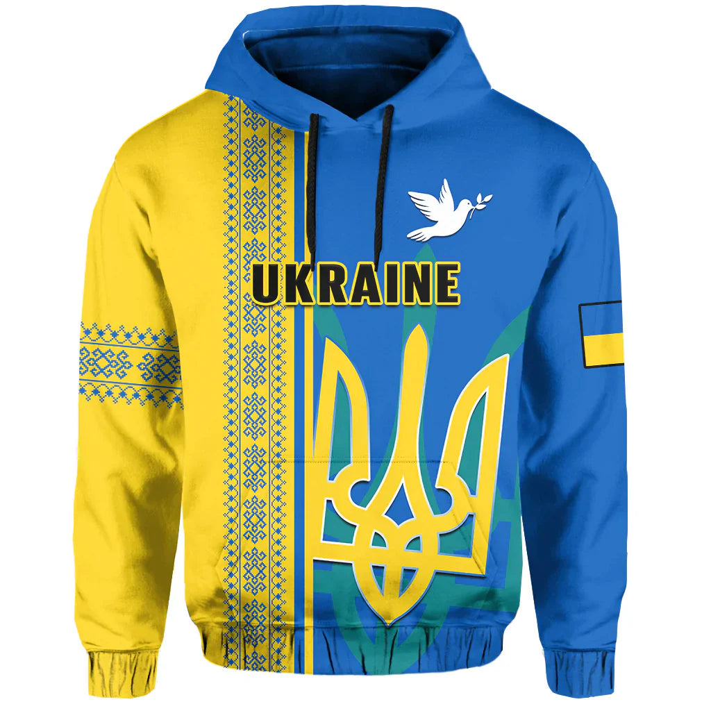 Custom Ukraine Unity Day Hoodie Folk Ukrainian Coat Of Arms LT14