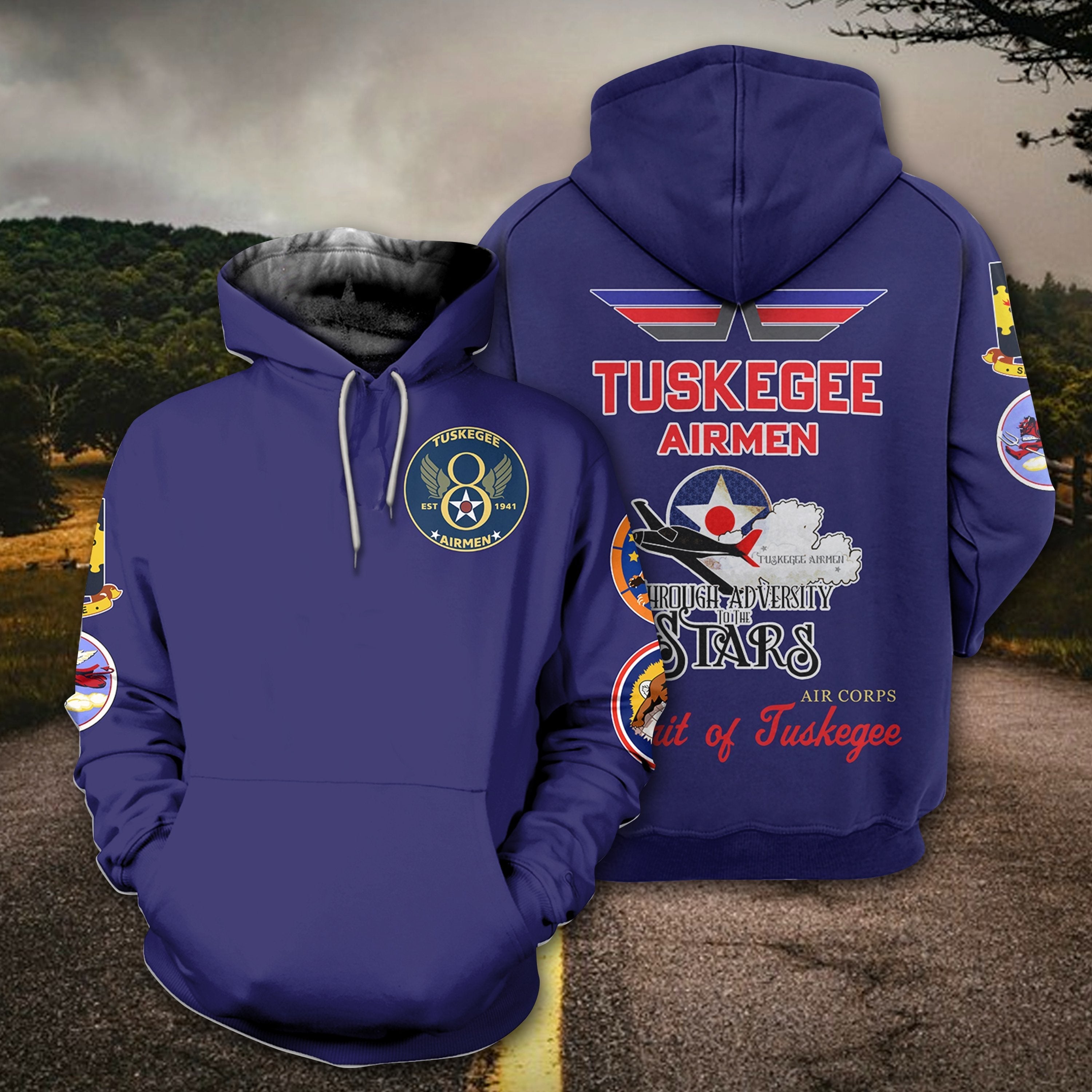 African Hoodie Tuskegee Airmen Pullover Hoodie