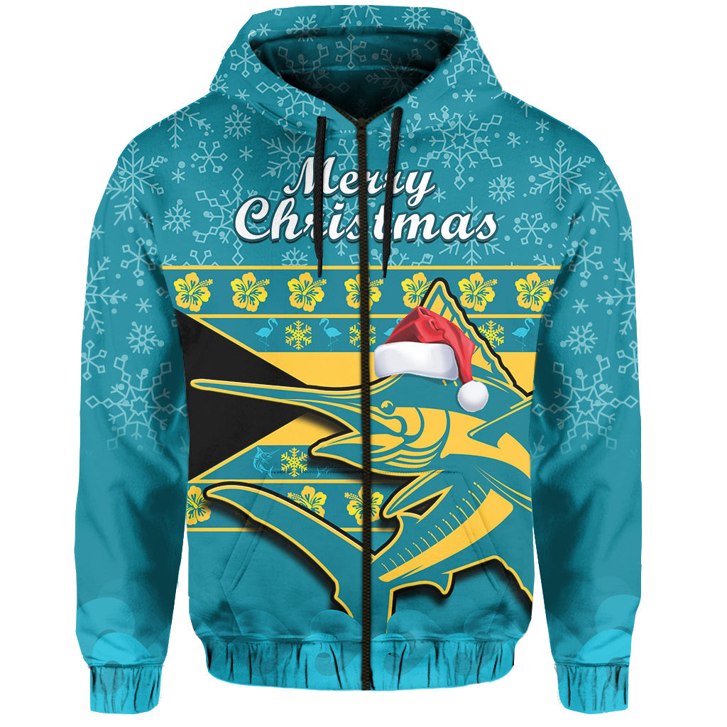 Bahamas Hoodie Bahamian Blue Marlin Merry Christmas LT14