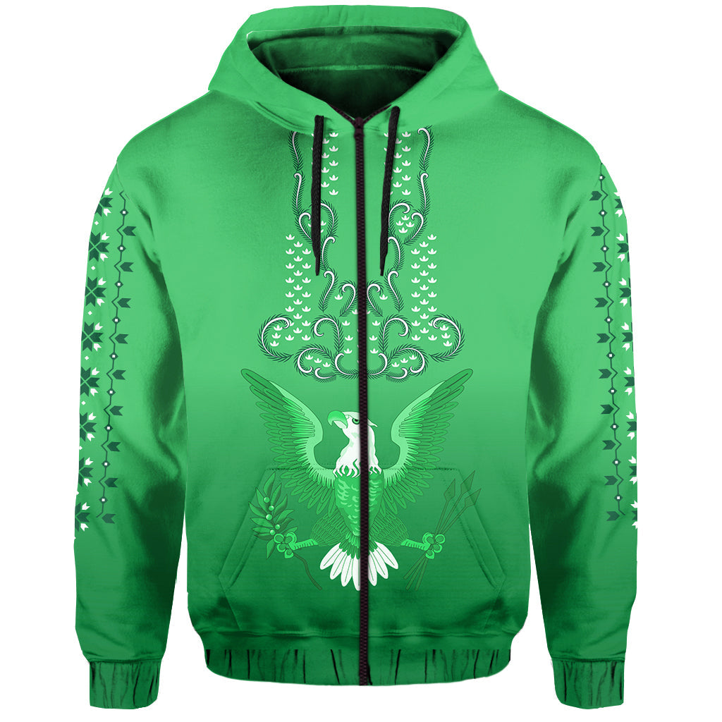 Custom Philippines Hoodie Sun Filipino Green Barong LT13