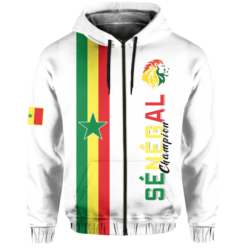 Custom Senegal Football Hoodie World Cup Soccer Lions of Teranga Champions mix Map LT13