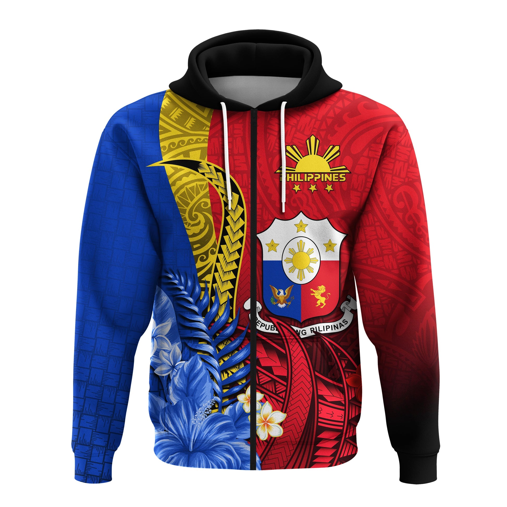 Custom Philippines Sampaguita Hoodie Special Polynesian Sun Filipino LT13