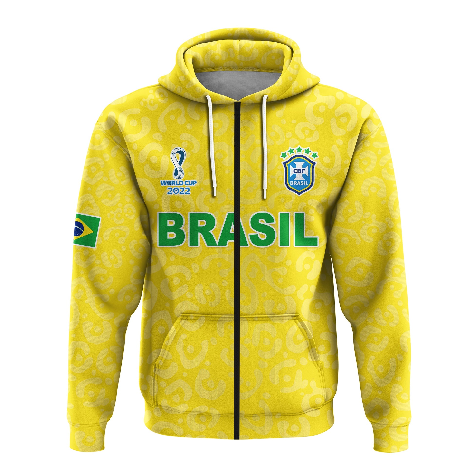 Brazil Football Hoodie World Cup Champions Soccer 2022 Selecao Brazil Campeao LT13