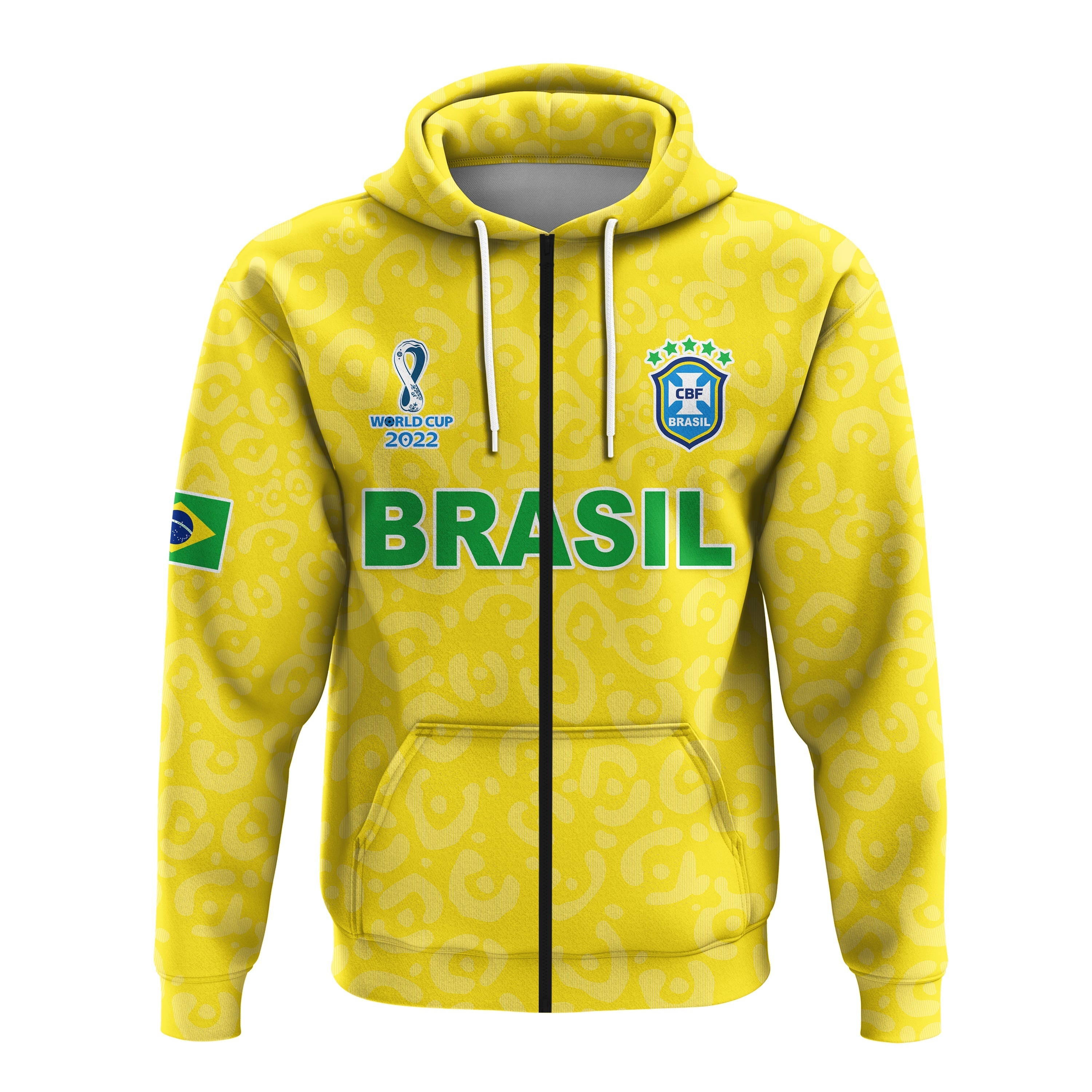 Brazil Football Hoodie World Cup Champions Soccer 2022 Selecao Brazil Campeao LT13