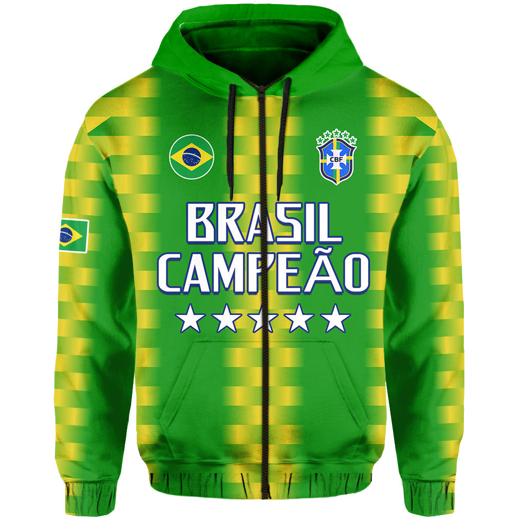 Brazil Football Champions Hoodie Proud Selecao LT13