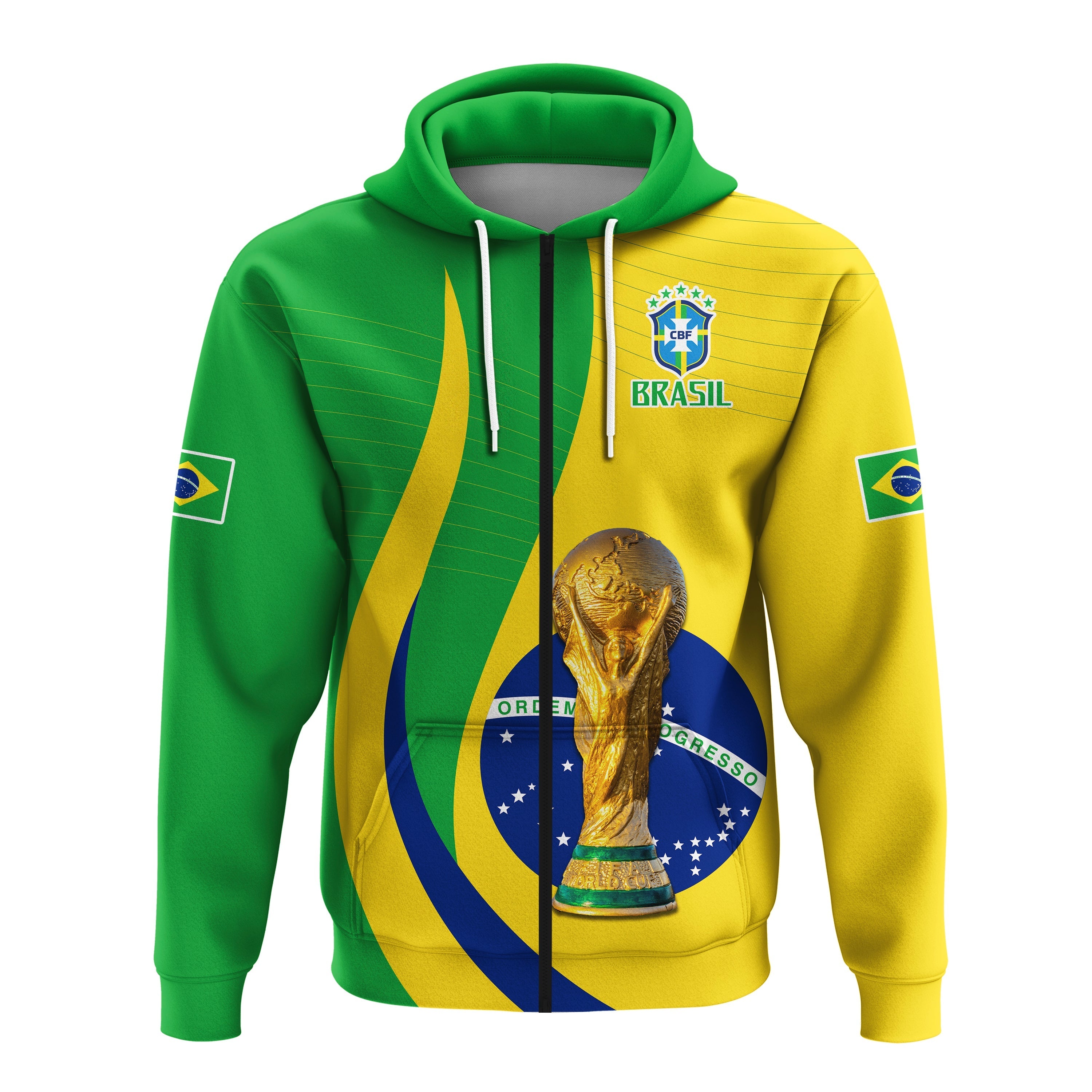 Brazil Football Champions Hoodie Selecao Style Vibe LT13