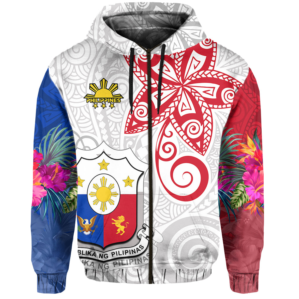 Custom Philippines Hoodie Sun Filipino Polynesian mix Flowers Special Vibe LT13