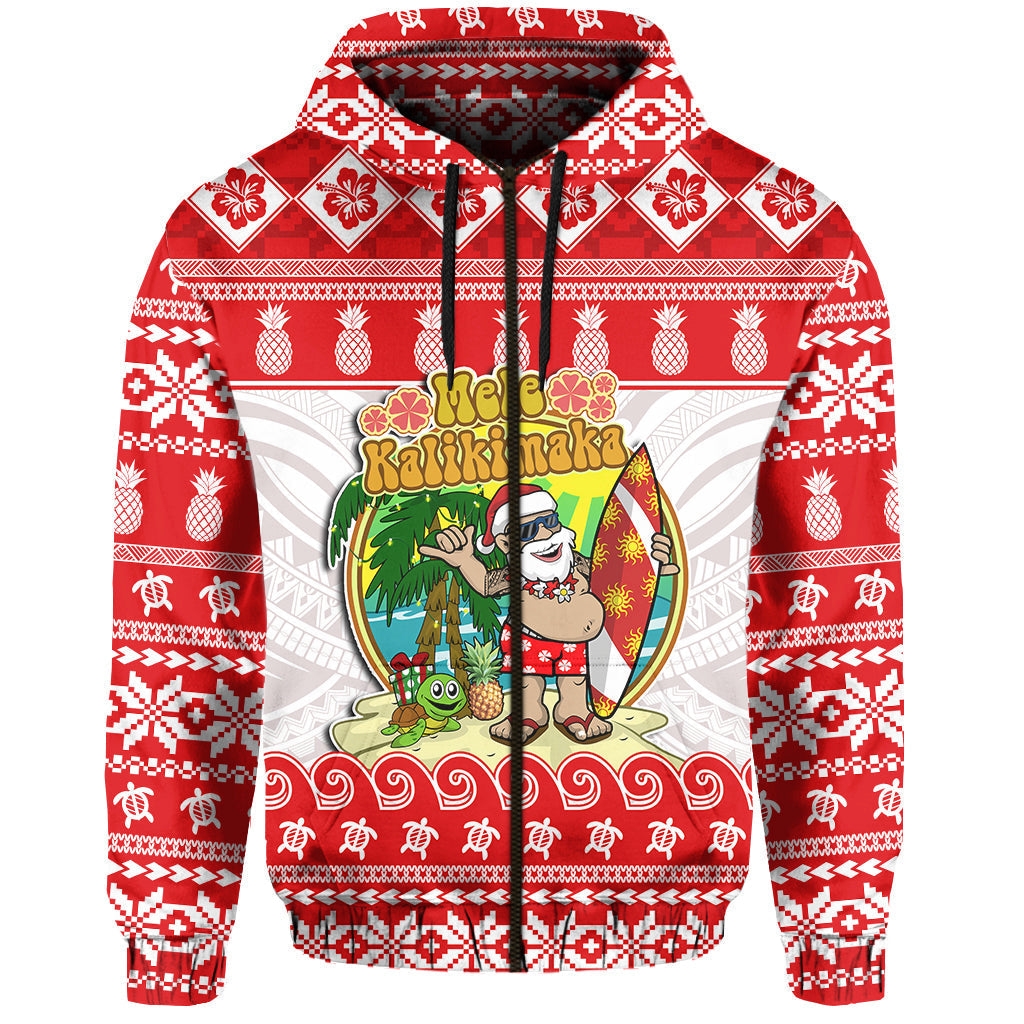 Custom Christmas Hawaii Hoodie Kanaka Polynesian Santa Claus Mele Kalikimaka LT14