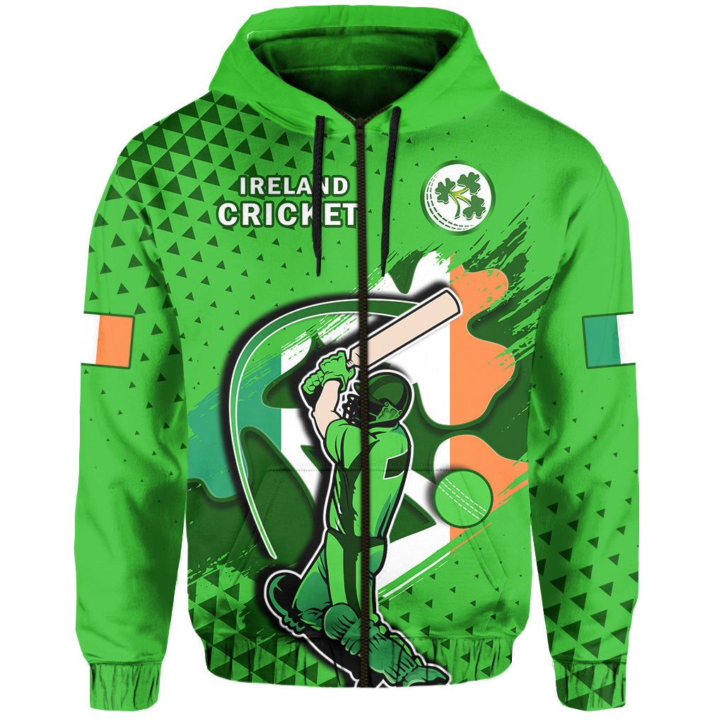 Ireland CrickeHoodie Irish Flag Shamrock Sporty Style LT14