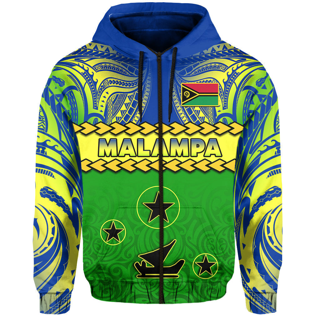 Custom Personalised Malampa Province Hoodie Vanuatu Pig Tusk Polynesian Flag Style LT14