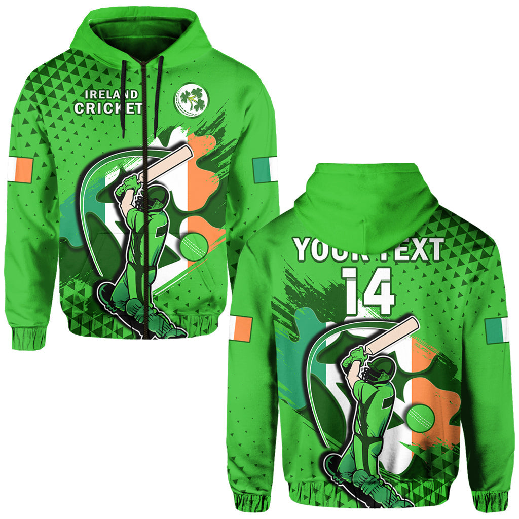 Custom Ireland CrickeHoodie Irish Flag Shamrock Sporty Style LT14