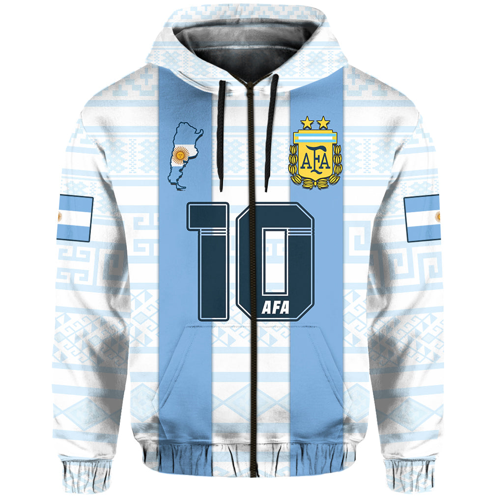 Custom Argentina Football 2022 Hoodie Vamos La Albiceleste LT14
