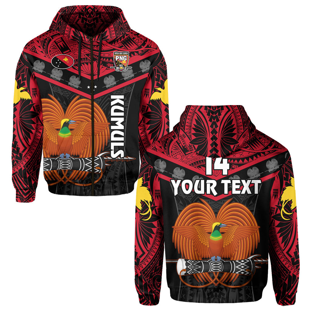 Custom Text And Number Papua New Guinea Rugby Hoodie PNG Kumuls Bird Of Paradise Black LT14