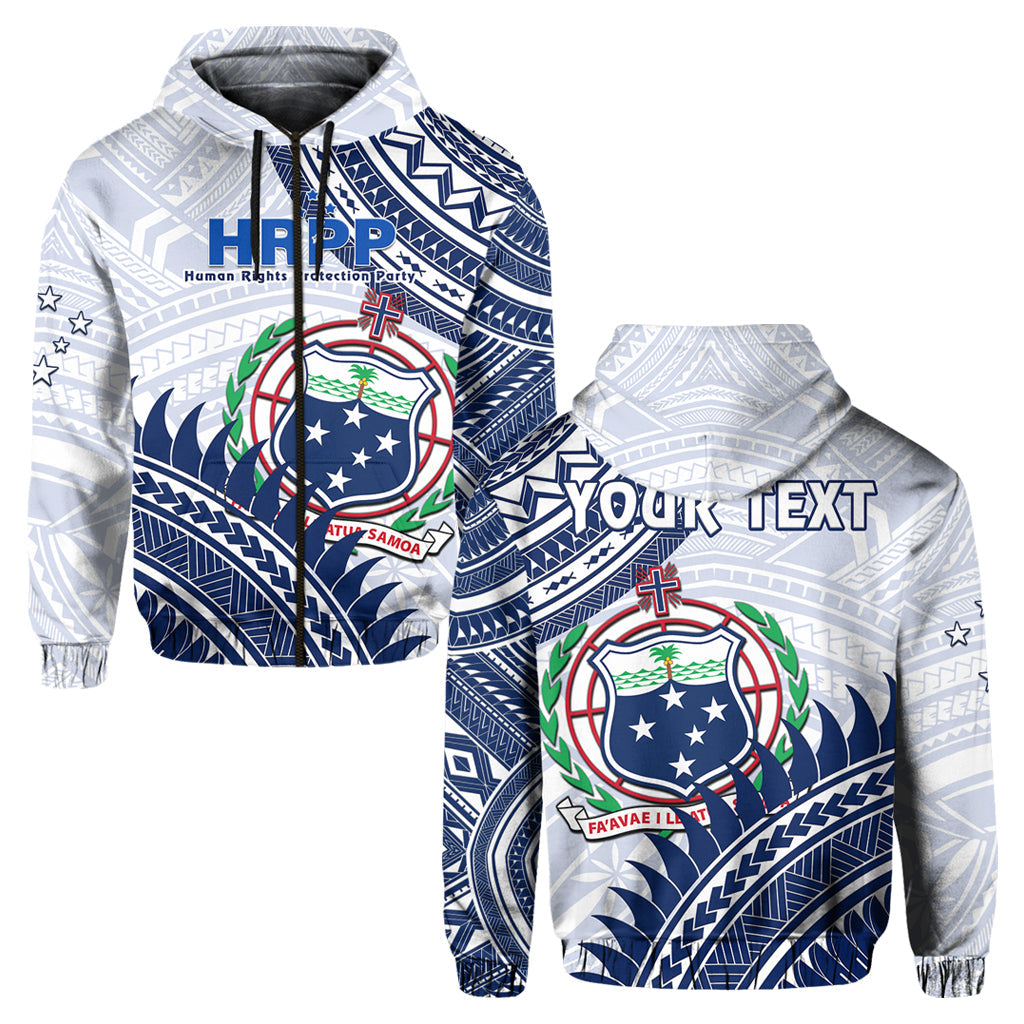 Custom Personalised HRPP Samoa Hoodie Samoan Coat Of Arms Polynesian Pattern LT14