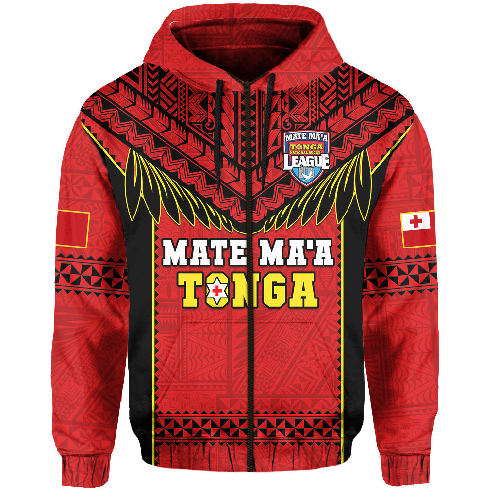 Custom Text And Number Tonga Rugby Hoodie Mate Maa Tonga Pacific Ngatu Black LT14