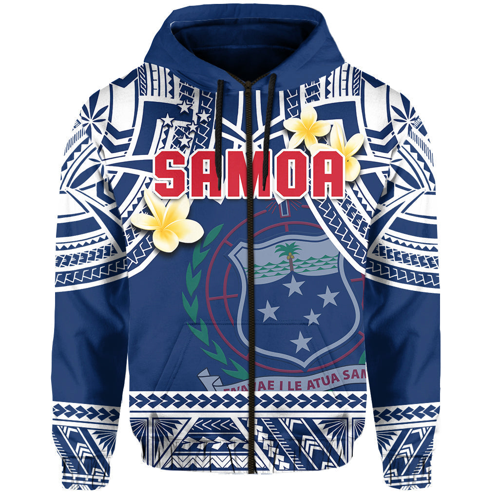 Custom Personalised Samoa Hoodie Samoan Plumeria Flowers Mix Polynesian Pattern LT14