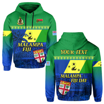 Custom Personalised Malampa Fiji Day Hoodie Vanuatu Polynesia mix Flowers LT13