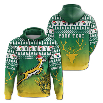 South Africa Rugby Christmas Custom Hoodie Proud Springboks LT13