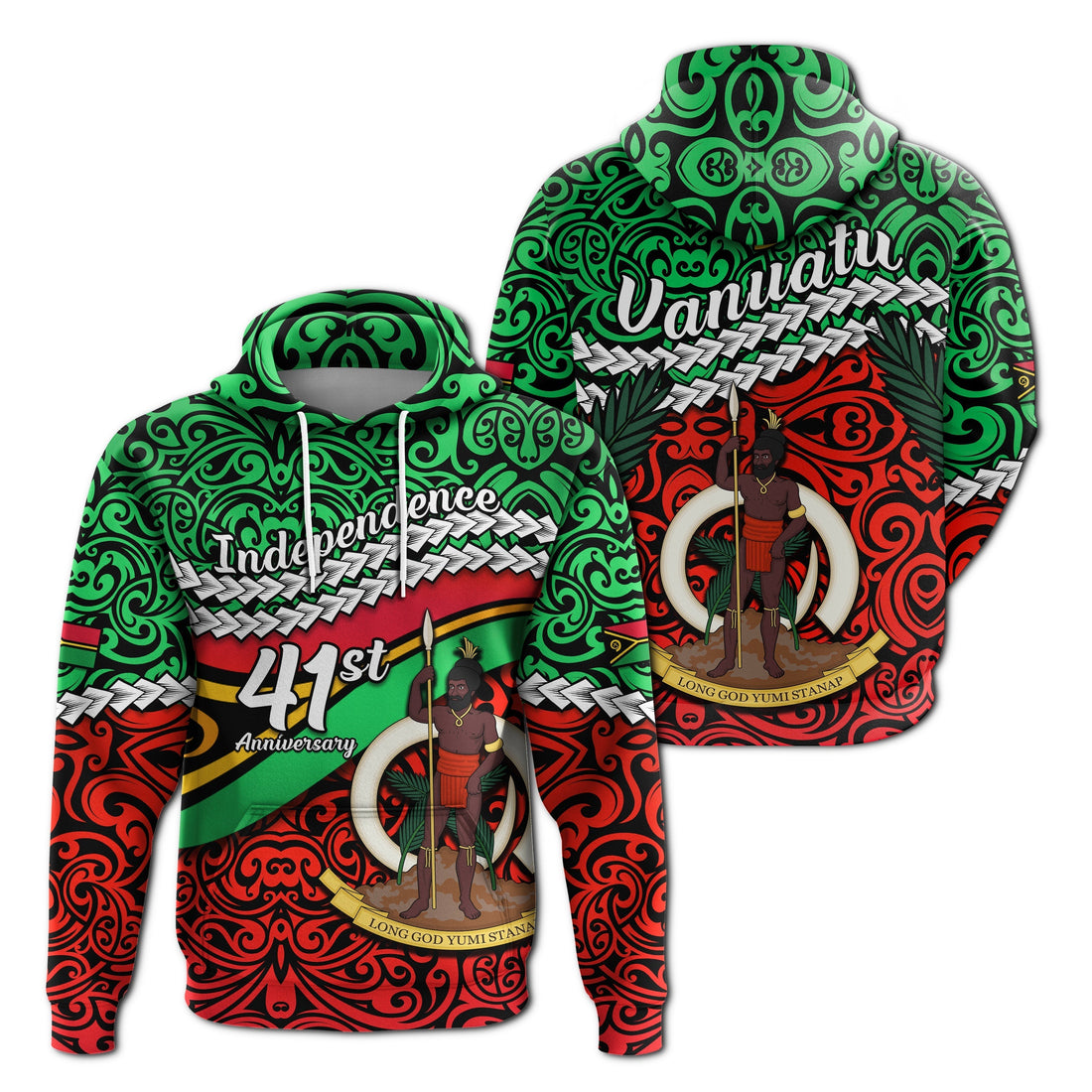 Vanuatu Independence Hoodie Happy Anniversary LT13