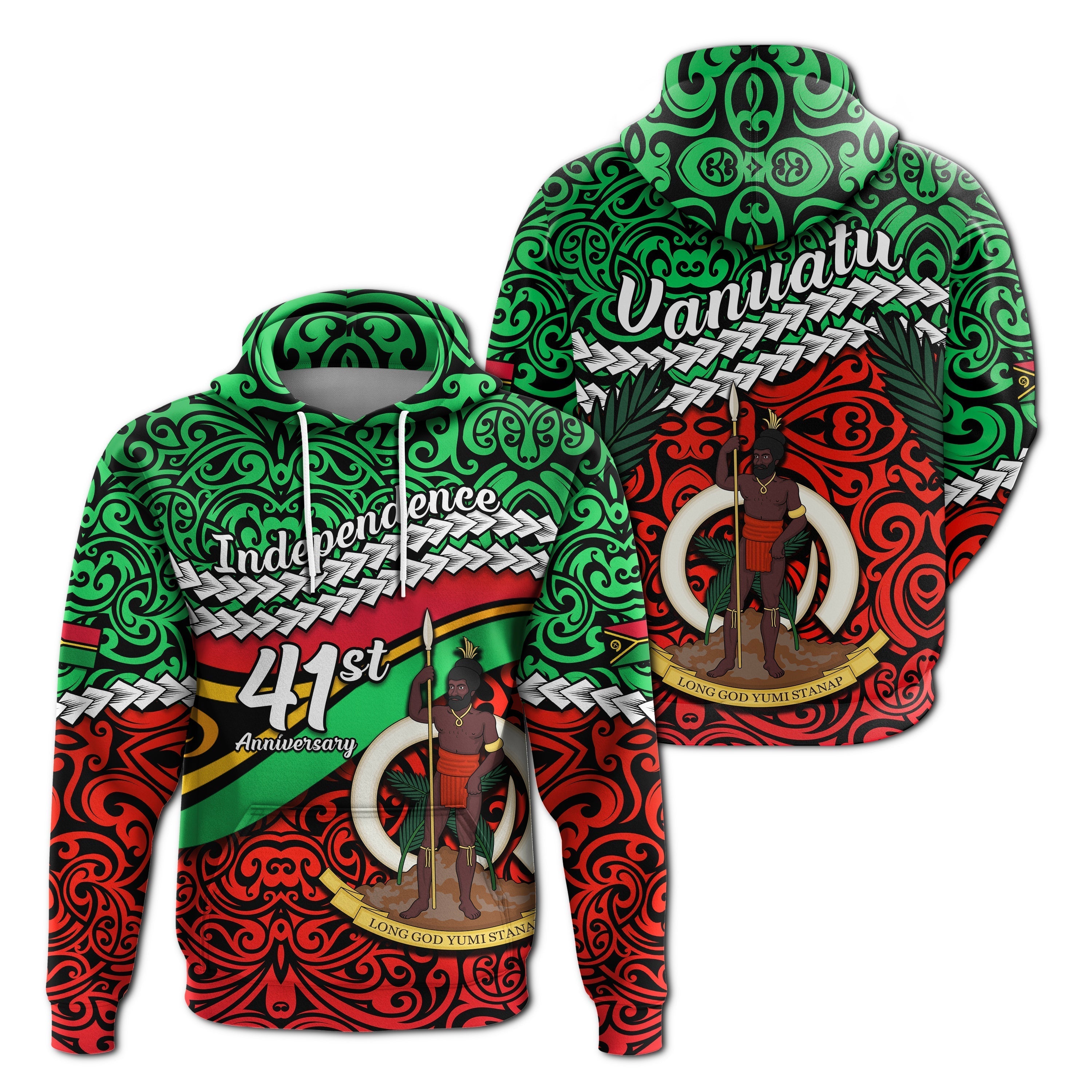 Vanuatu Independence Hoodie Happy Anniversary LT13