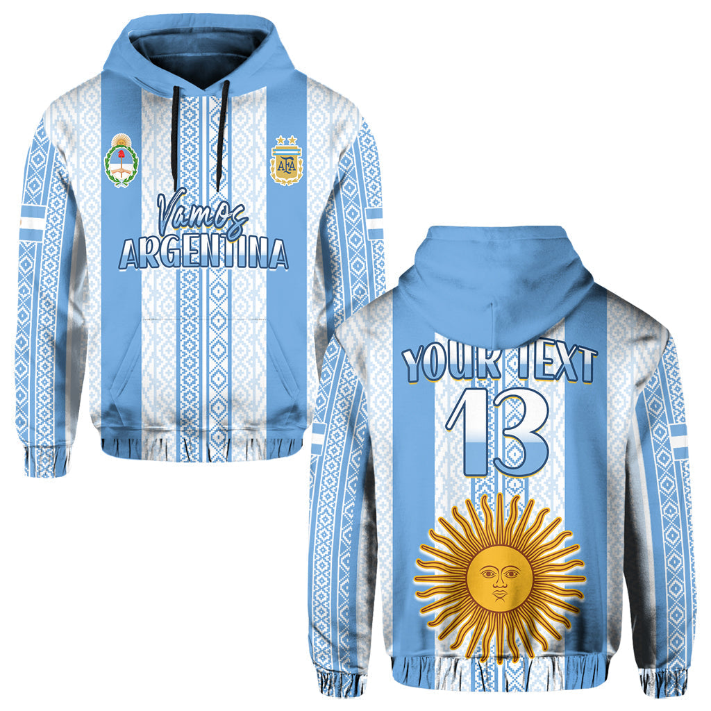 Custom Argentina Football Hoodie Champions World Cup Gaucho Vamos LT13