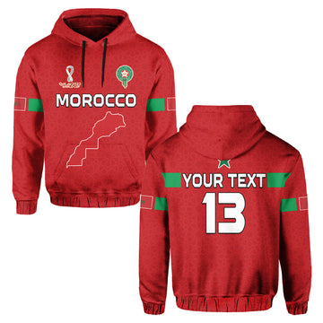 Custom Morocco Football Hoodie Champions World Cup New History LT13