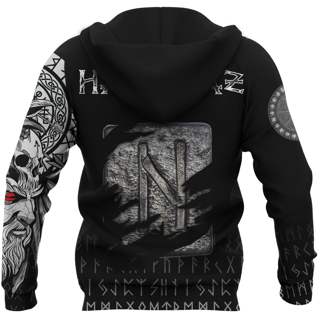 Viking Hoodie Hagalaz Norse Runes RLT12