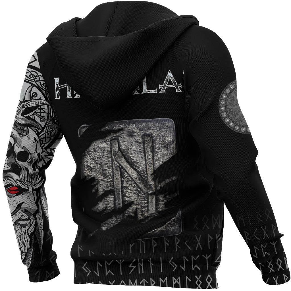 Viking Hoodie Hagalaz Norse Runes RLT12