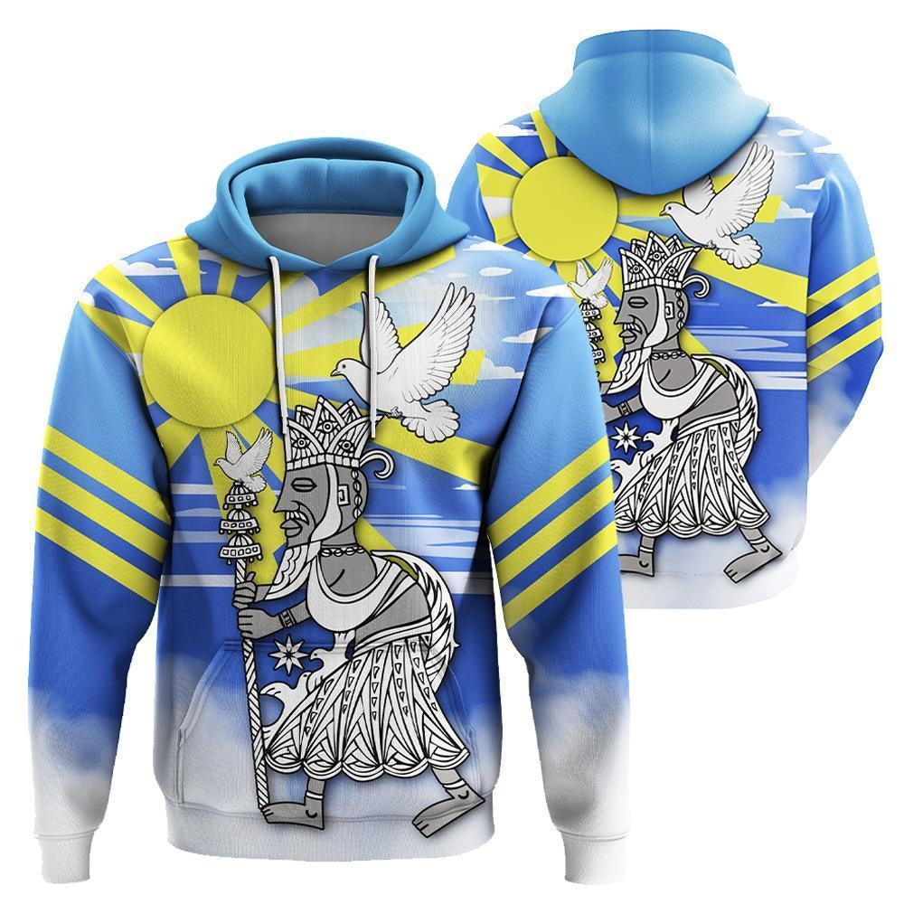African Hoodie Orisha Obatala Yoruba Pullover Hoodie