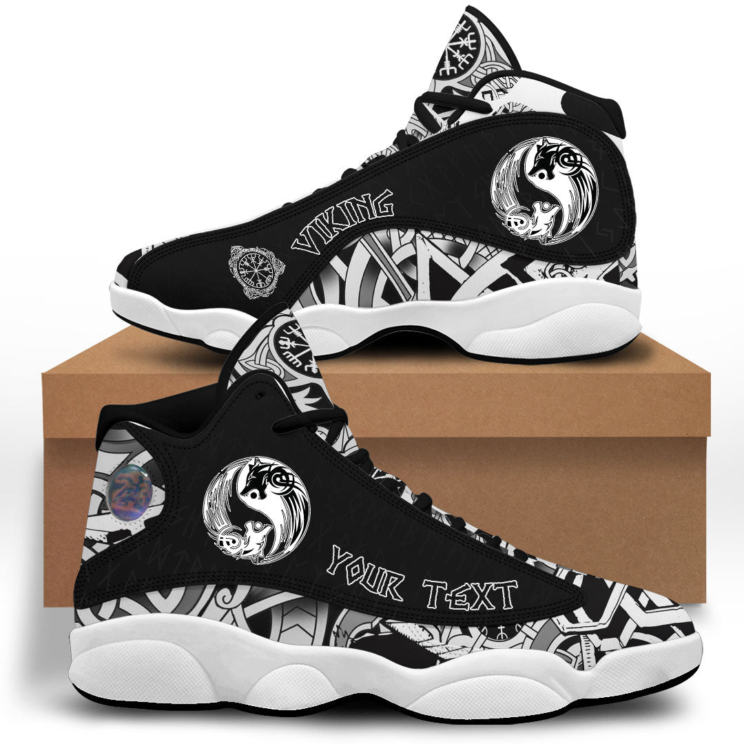 (Custom) Viking - Hati and Skoll Symbol Sneakers J13 RLT12