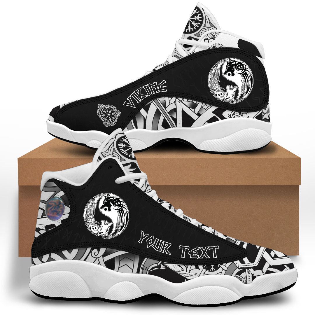 (Custom) Viking - Hati and Skoll Symbol Sneakers J13 RLT12