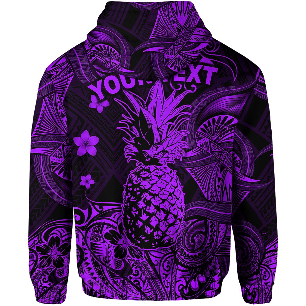 Custom Hawaii Pineapple Polynesian Hoodie Unique Style Purple LT8