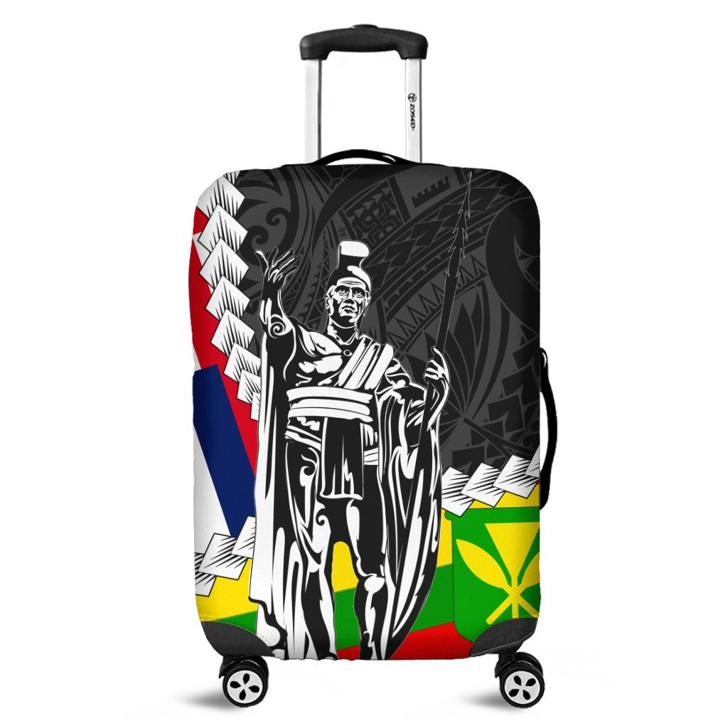 Hawaii Two Flag Kanaka Maoli King Polynesian Luggage Covers
