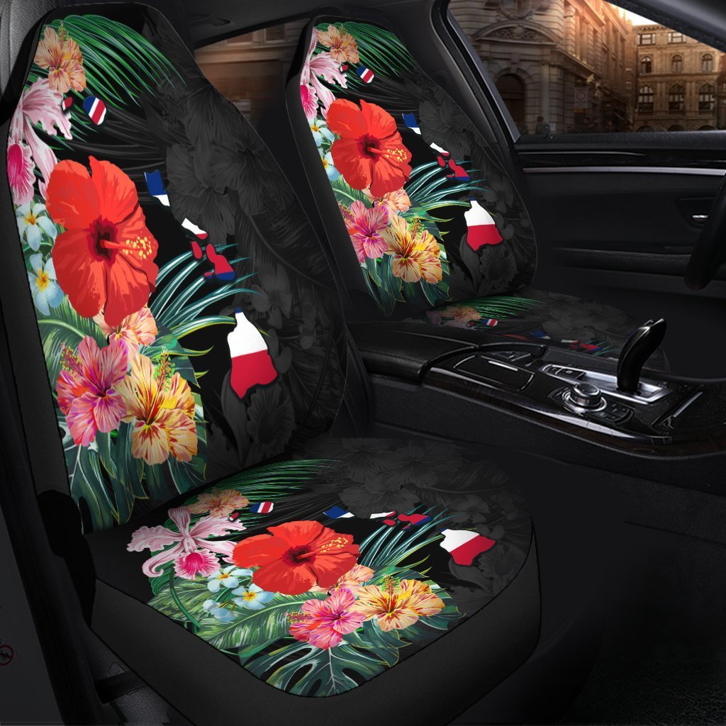 Hawaiian Map Hawaii Flag Hibiscus Polynesian Car Seat Covers