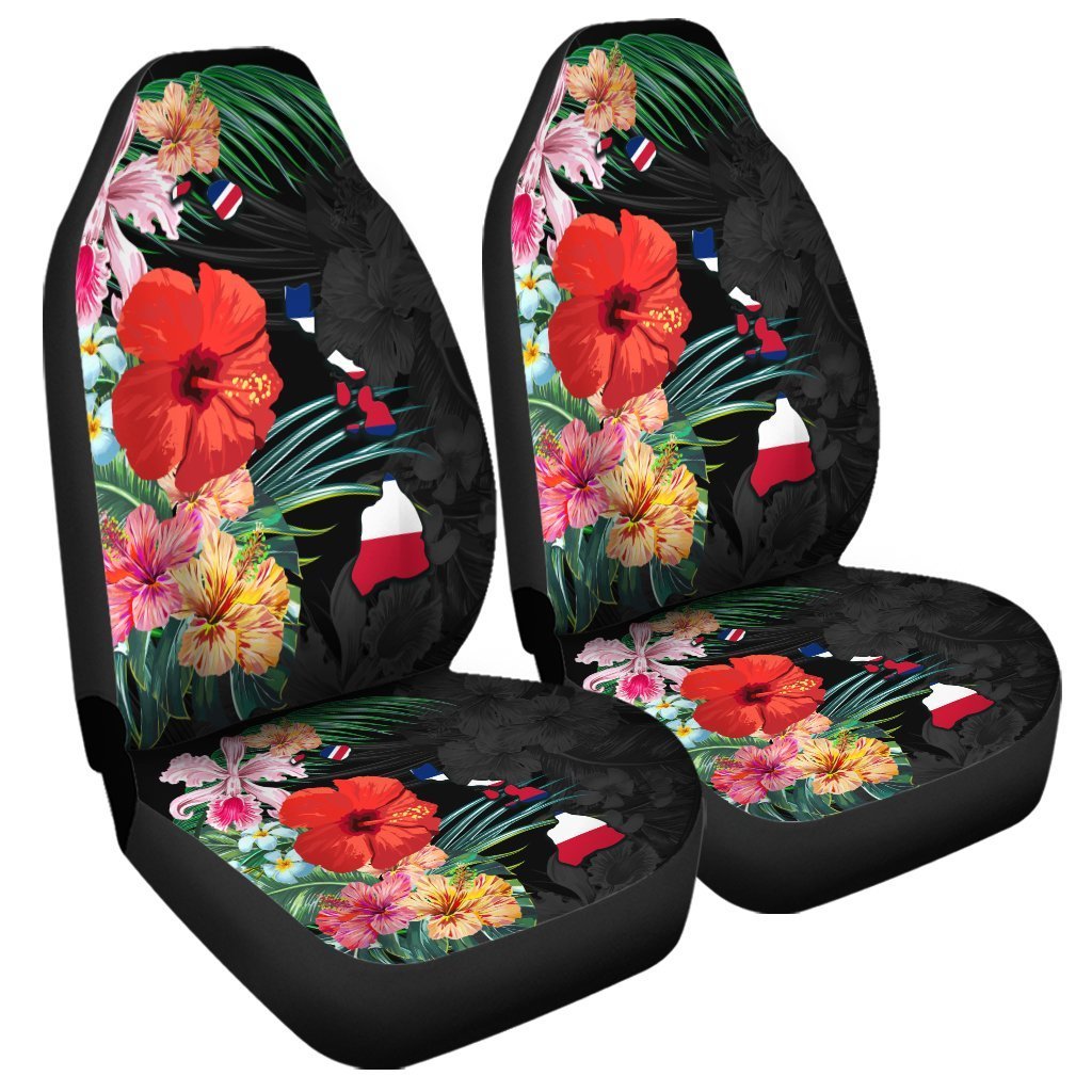 Hawaiian Map Hawaii Flag Hibiscus Polynesian Car Seat Covers