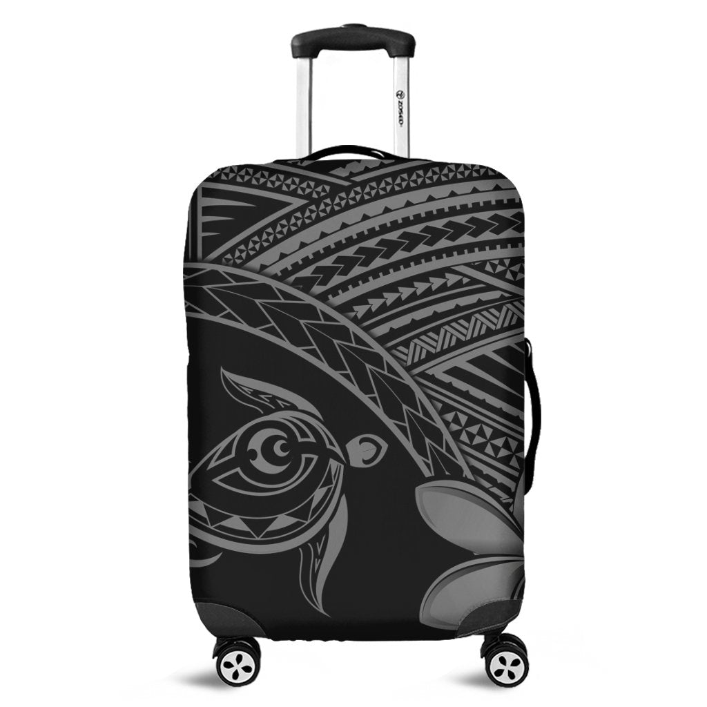 Hawaiian Turtle Plumeria Kakau Polynesian Quilt Luggage Covers Neo Gray