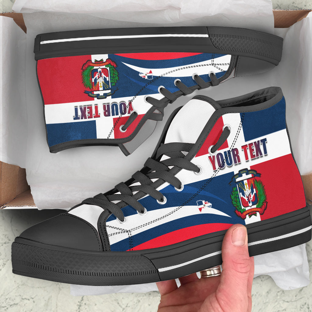 Custom Dominican Republic High Top Shoes Dominicana Proud Style Flag LT13
