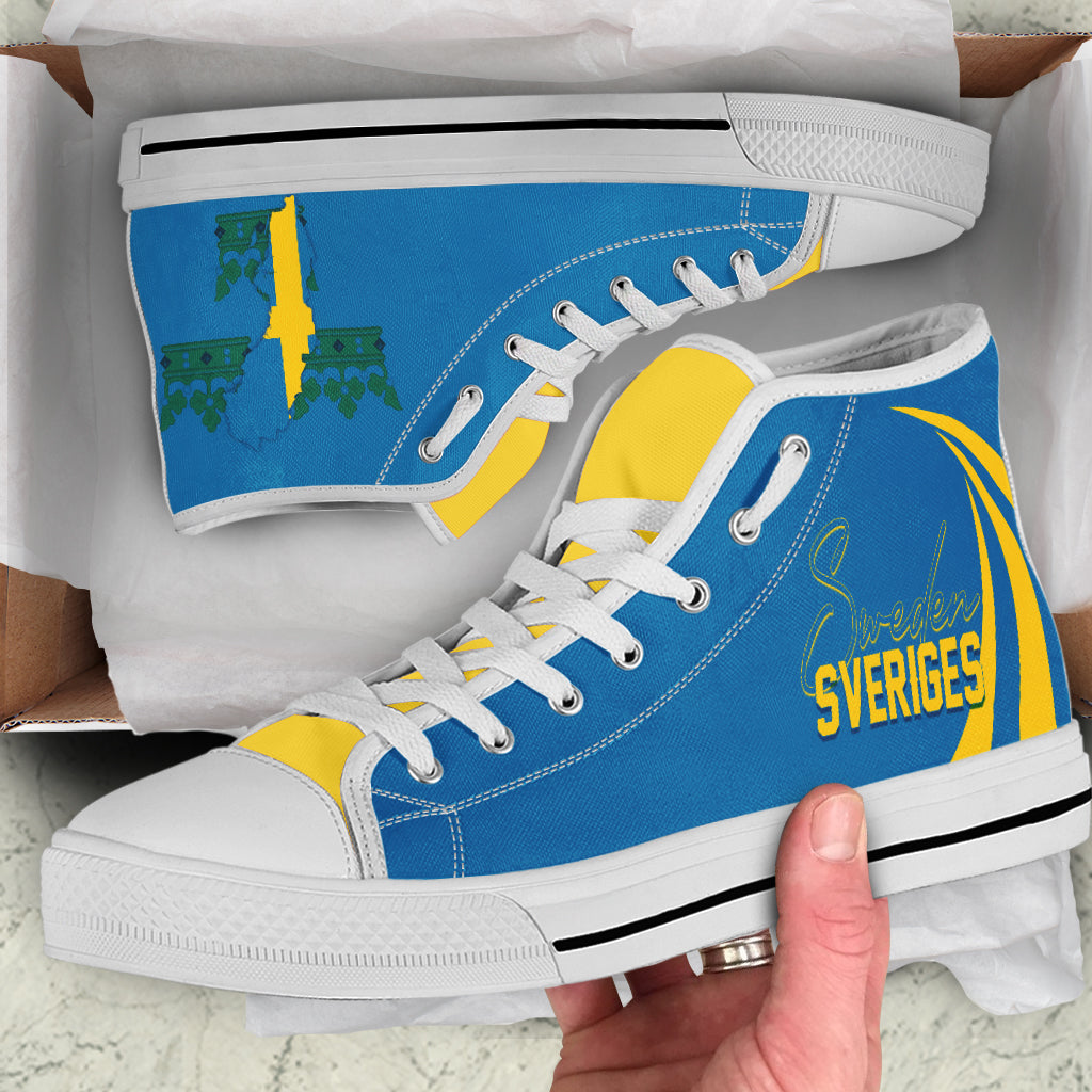 Sweden Three Crowns High Top Shoes Heja Sverige LT7