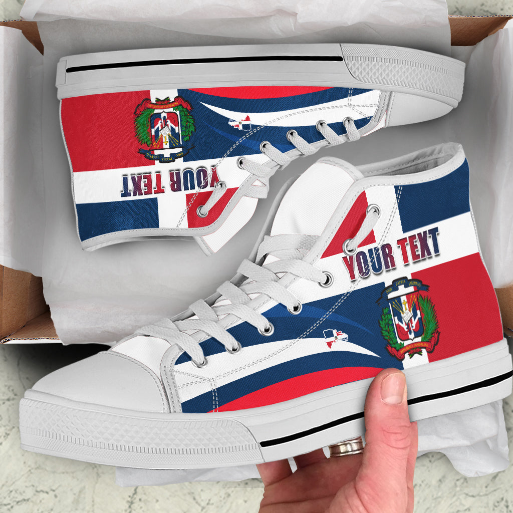 Custom Dominican Republic High Top Shoes Dominicana Proud Style Flag LT13