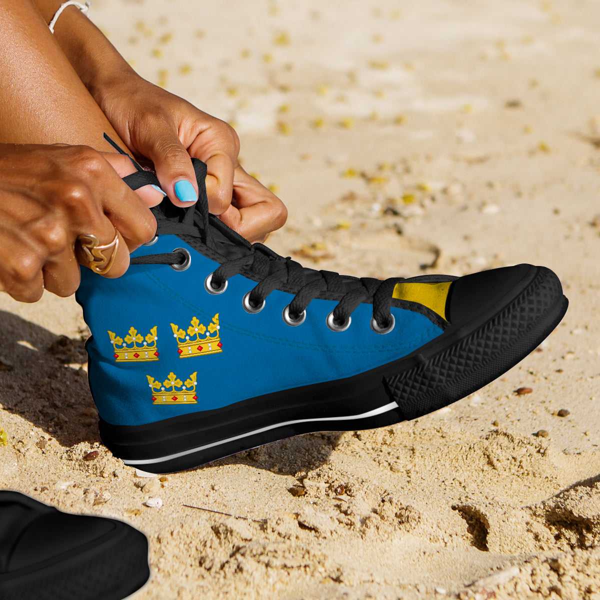 Sweden Three Crowns High Top Shoes Heja Sverige LT7