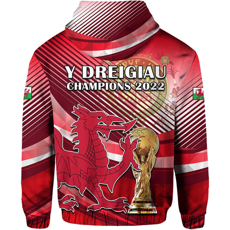 Wales Football Champions Qatar 2022 Sport Style Hoodie Red LT9