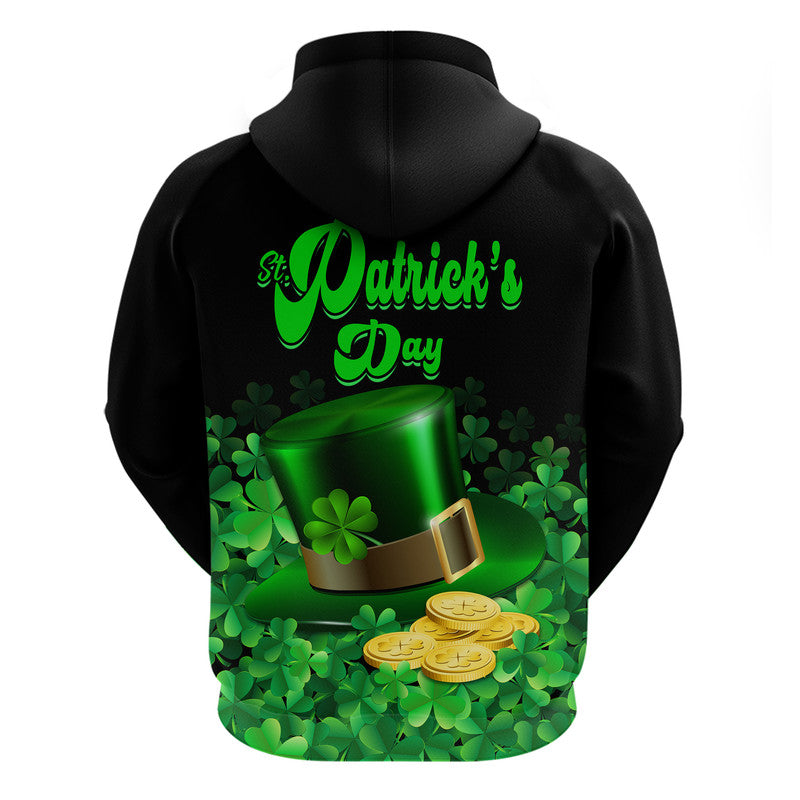 St Patricks Day Hoodie Green Leprechaun Hat With Clover Leaf LT9